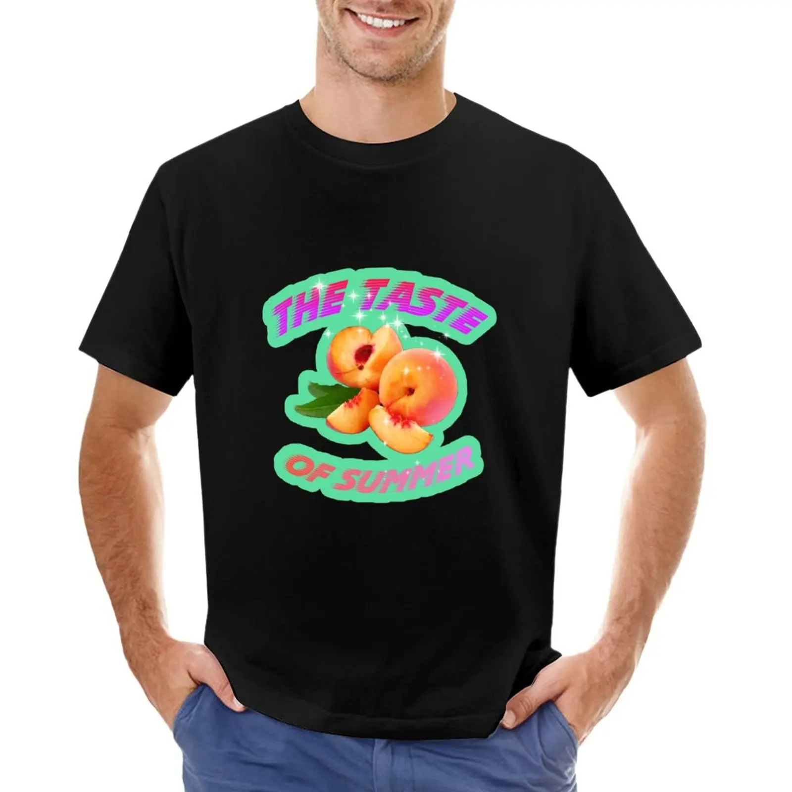 

peach print T-Shirt boys animal print shirt aesthetic clothes funny t shirts for men
