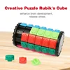 3D 7 Level Rotate Slide Cylinder Sliding IQ Puzzle Toys Kids Educational Brain Teasers Fidget Sensory Finger Magic Tower Toy 3