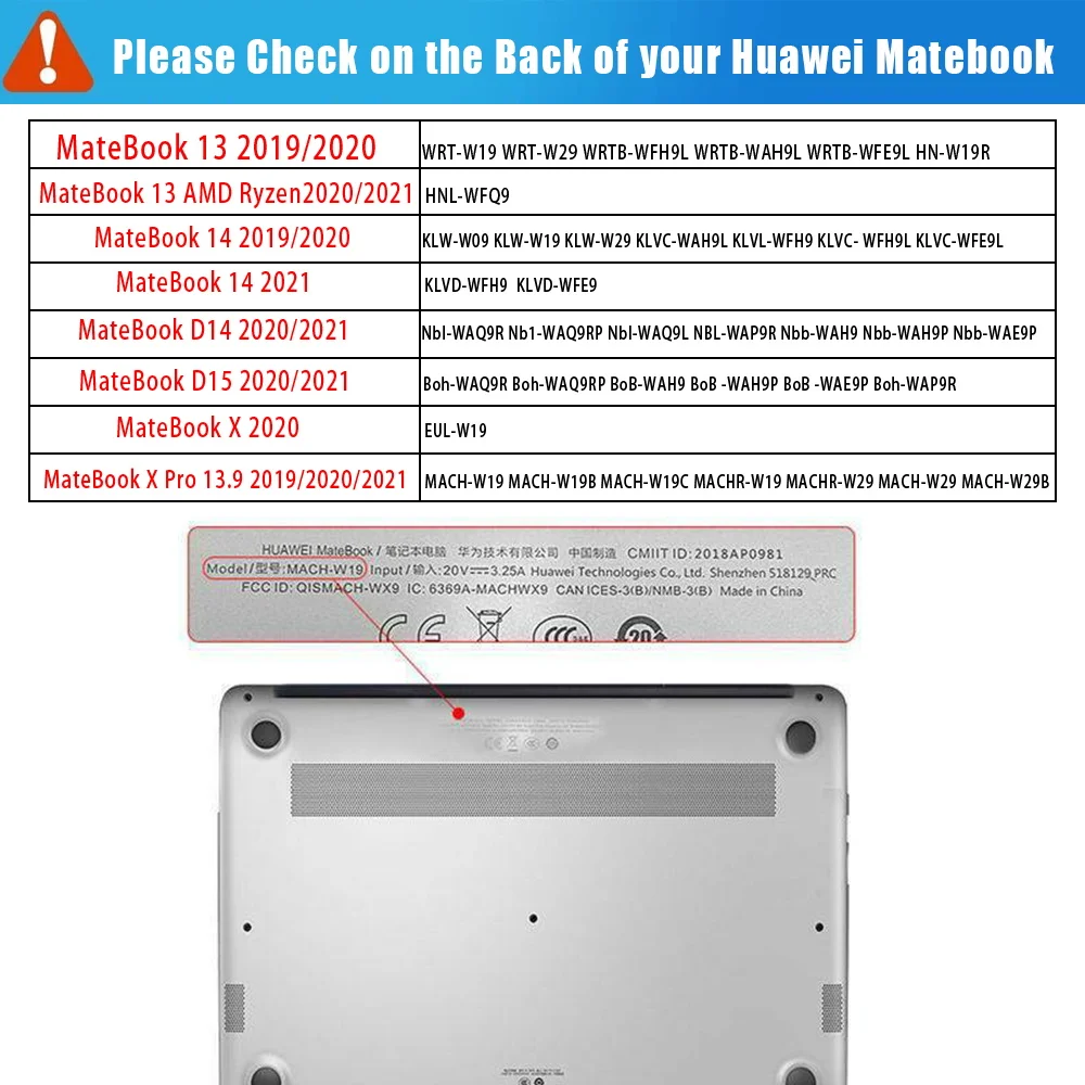 Estojo Rígido Preto Fosco para Laptop Capa para Huawei Matebook 13 14 13s 14s D14 D15 16 2023 Mate x Pro 13.9 x 2023 - Imagem 2