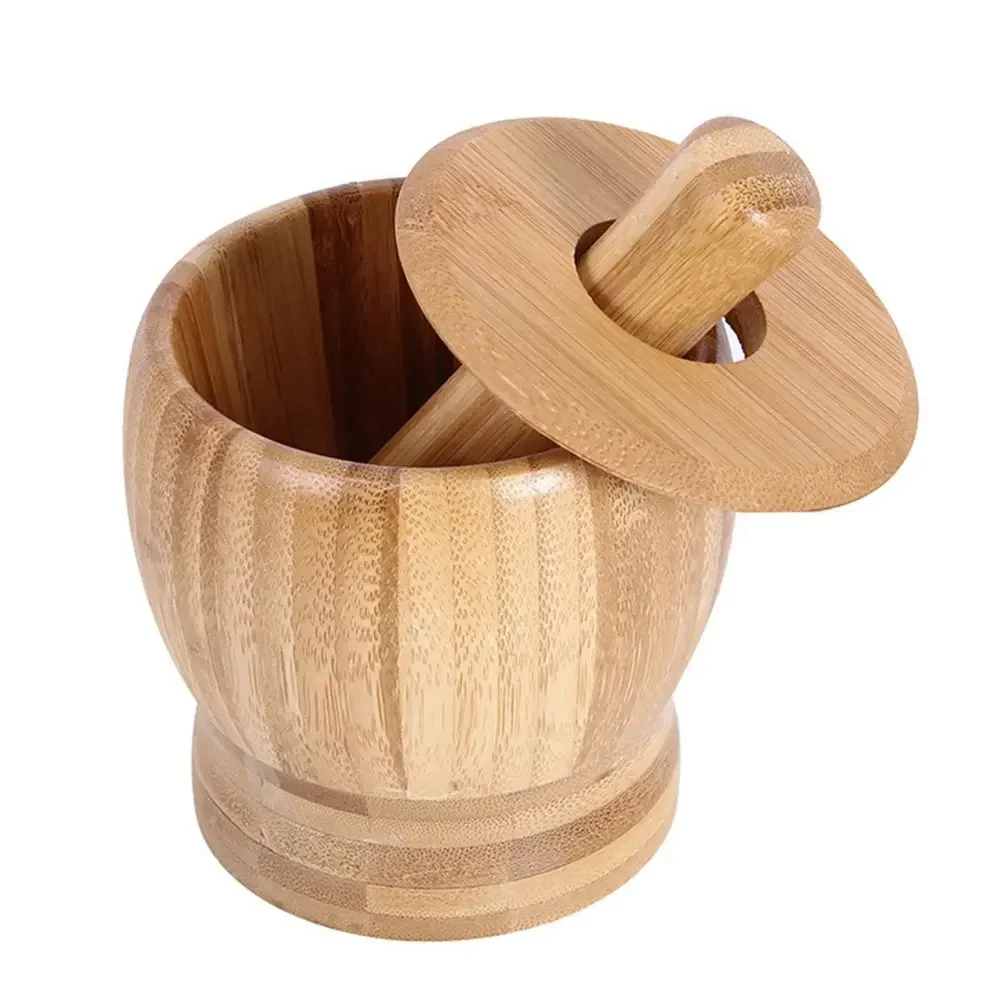 Bamboo Garlic Crusher Artifact Home Garlic Paste Grinder Crusher Presser Mortar Mortar