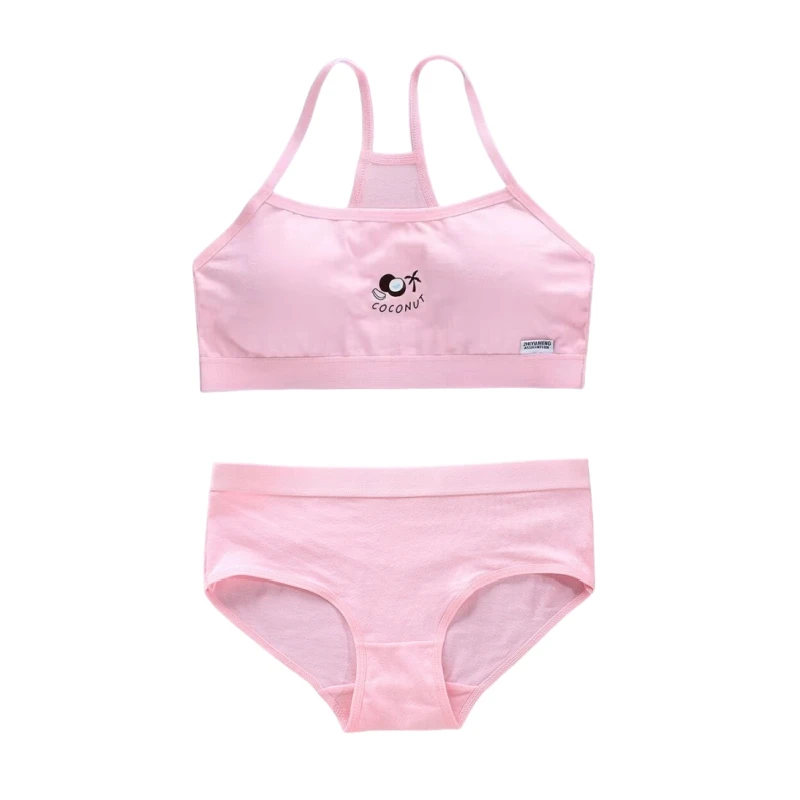 Teenage Clothes Sets Teenager Sport Underwear Training Bra For Girls Teen Bra And Panties Sets 8-14Y