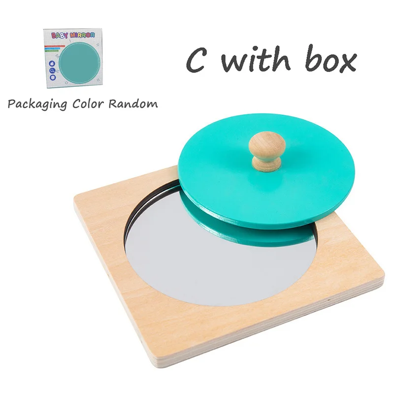 Rompecabezas de espejo Montessori, tablero de actividades, juguetes de madera para niños, juguete sensorial educativo temprano para niños pequeños, material didáctico preescolar, regalos