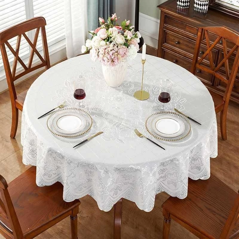 

Bohemian style waterproof, anti-hot, anti-oil, no-wash plastic large round table cloth