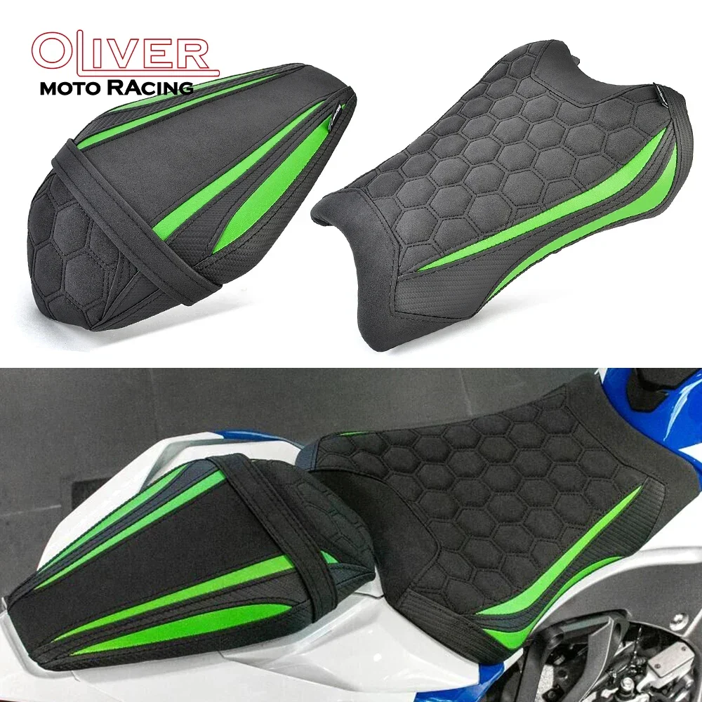 Front Seat Cover For Kawasaki ZX10R 2006-2007 – Black Carbon Vinyl