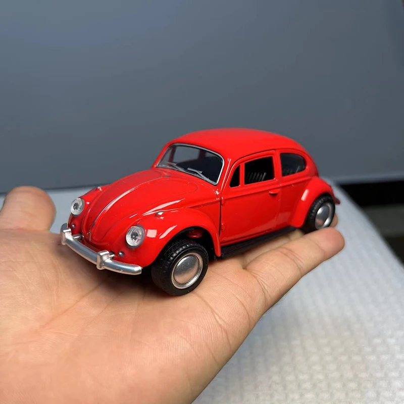 

Mini Alloy Retro Vintage Car Diecast Model Toy Red Vehicle Pull Back Miniature Car Simulation Collection Gifts Toys Boys 14Y+