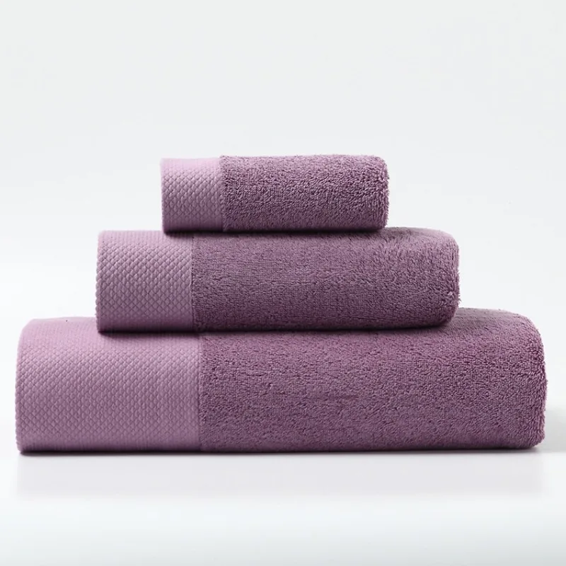 Cotton Towel Bathroom Satin Sauna Gym Beach Absorbent Machine Washable