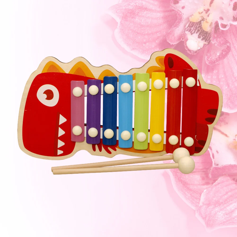 1 Box Cartoon Serinette Toy Wooden Hand Knock Piano Xylophone Toy for Kids Children Toddlers (Caterpillar) xylophone toys