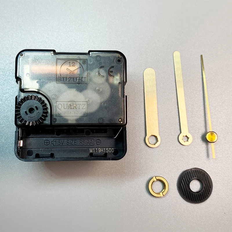 HS88 Suzuki Silent Movement Plastic Wall Clock Movement With 9103 Golden Hands Clock Accessory Quartz wall clock movement quartz clock movement clock accessory kit
