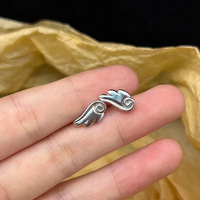 Y2K Wings Earrings Vintage Frosted Angel Ear Stud for Women Fashion Creativity Wings Earrings Korean Jewelry Accessories Gifts 6