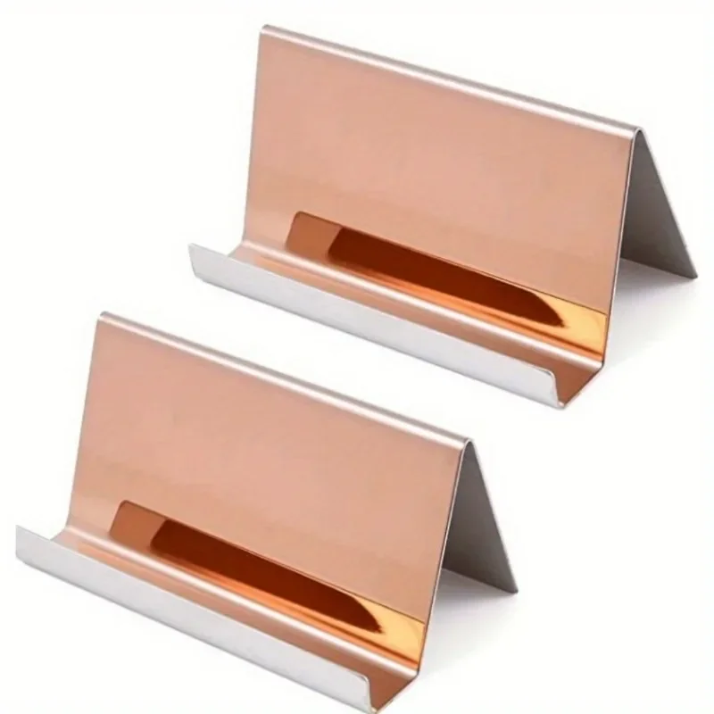 Stainless Steel Business Card Holder 304 Stainless Steel Business Card Holder Desktop Creative Business Office Front Desk 6