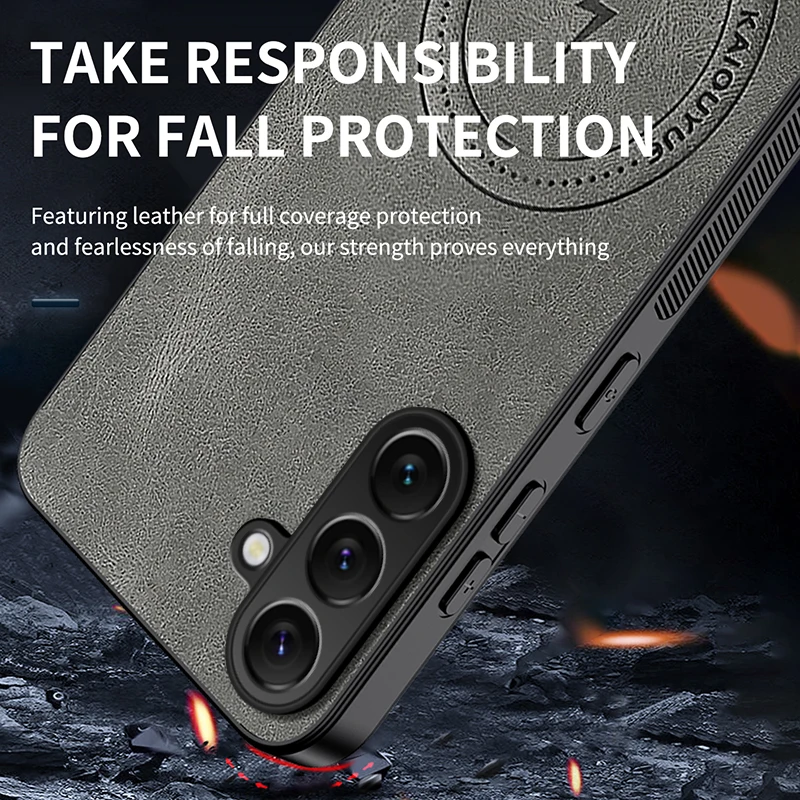 Luxury Classic Leather Magnetic Phone Case Cover