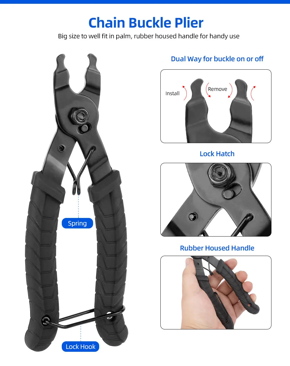 MTB Rennrad Kette Reparatur Kit 6-12S Kette Checker Zange Breaker W/Link Haken Ersatz Pin fahrrad Ersatz Werkzeug Zubehör – Detail 19