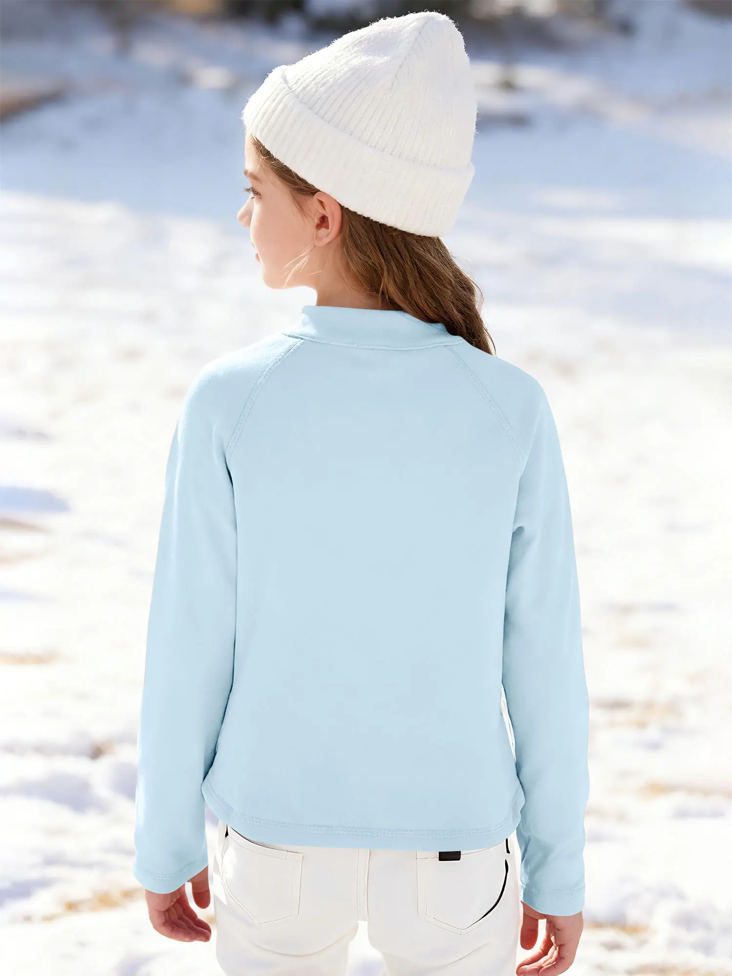 Girls Thermal Tops Kid Pullover Long Sleeve Solid Color T-Shirt Undershirt Base Layer Child Yoga Pilates Workout Running Clothes 21 S4aff0c89027a4cd19eac02a568cd4d32K