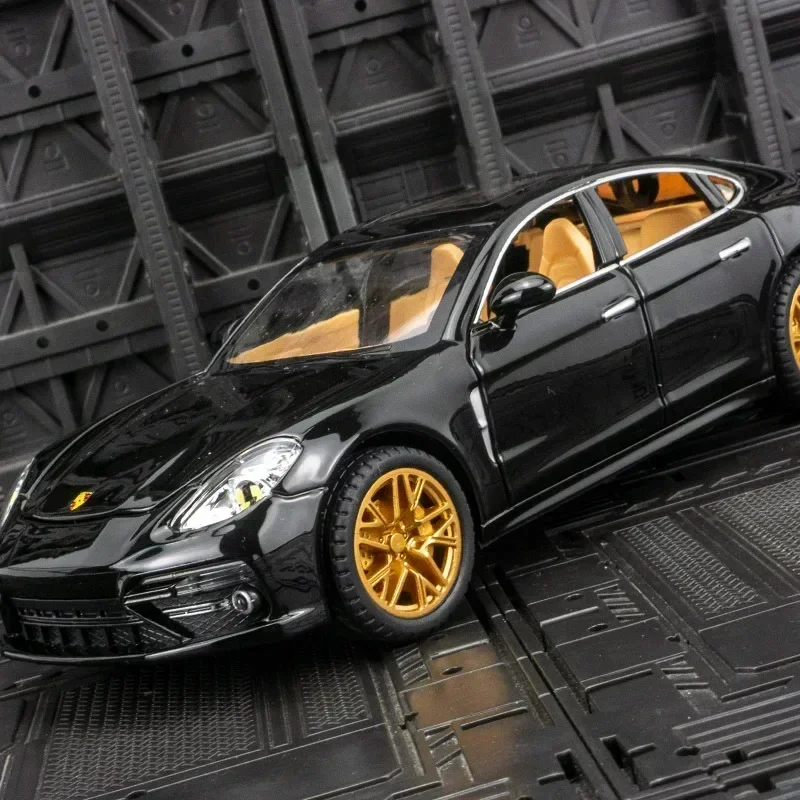 1:24 포르쉐 Panamera 스포츠카 시뮬레이션 다이캐스트 금속 합금 모델 자동차 사운드 및 라이트 풀백 컬렉션 어린이 장난감 선물
