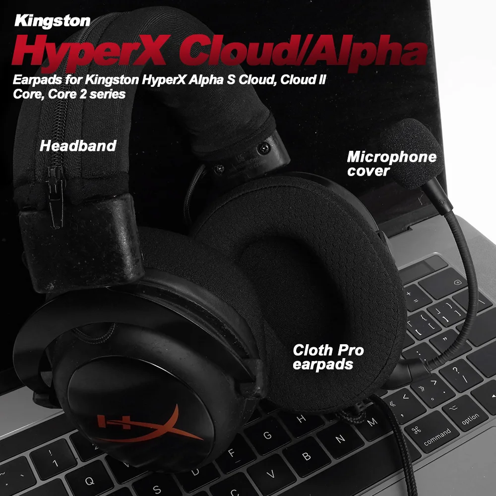 Replacement Foam Ear Pads for HyperX Cloud 123 Alpha, II,III,Stinger,Silver,Core,X,S,Pro Headphones memory foam Earpads Protein