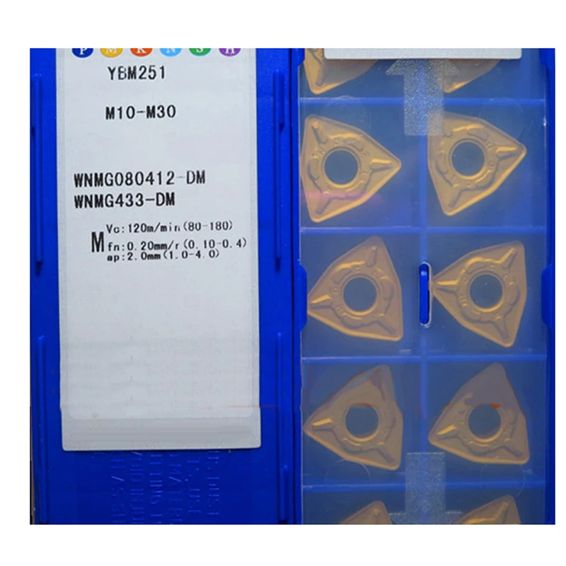 Utensile Per Tornitura Originale Wnmg-Dm Ybm251 Wnmg080408 Wnmg080412 Wnmg060408 Wnmg080404-Dm Ybm251 Per Taglierina Cnc In Acciaio Inossidabile