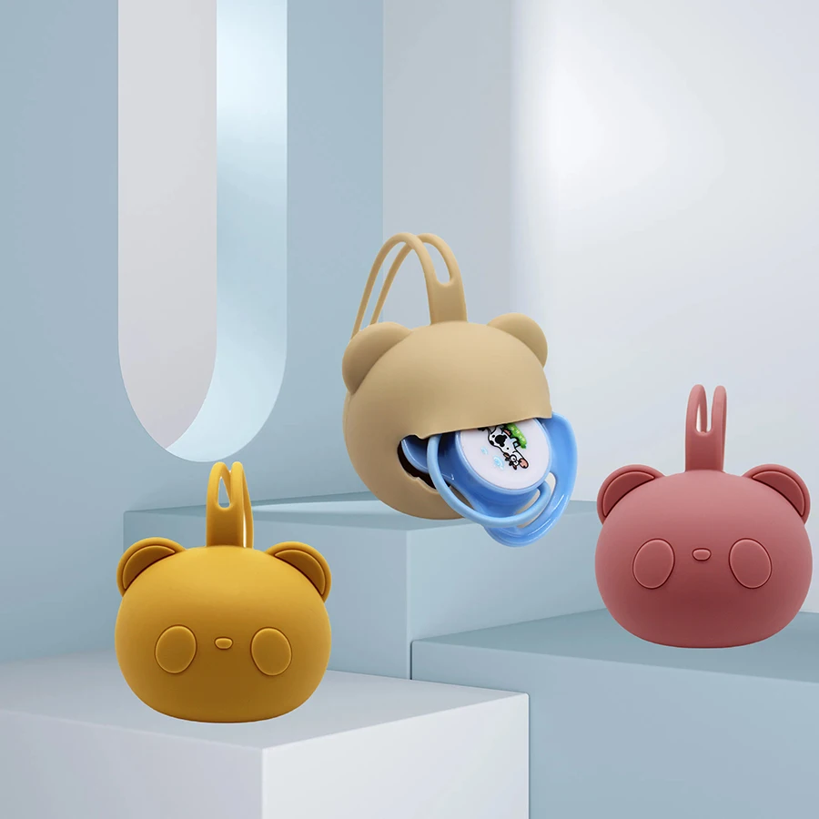Silicone Pacifier Pouch / Pacifier Case / Coin Pouch Silicone material suitable for children's storage use
