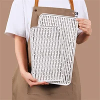 Serving Plate Water Cup Drain Washing Drying Rectangular Kitchen Supplies Tea Tray Double Layer Plastic Kitchen Accessories 2