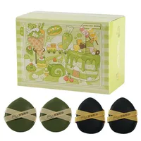 Yaozhi 4pcs Leather Makeup Puff Super Soft Do Not Eat Powder Liquid Foundation Air Cushion Blending Sponges  Cosmetic Applicator 2