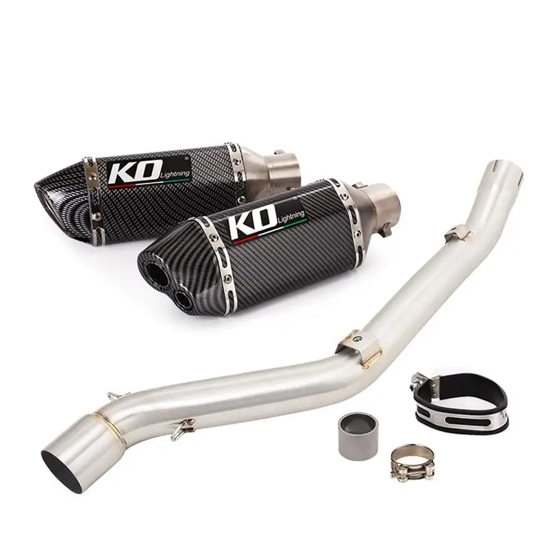 51MM Exhaust Pipe For Suzuki DR650 S SE 19-22 Motorcycle Muffler Mid Link Pipe Escape Connect Tube Slip On Stainless Steel - Image 2