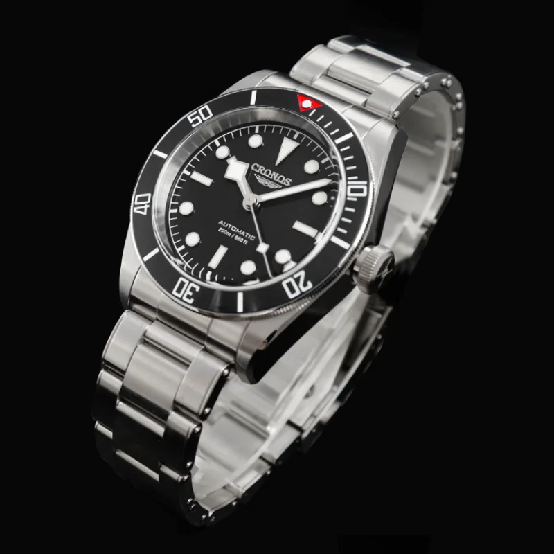 Cronos Luxury Men's Watch 41mm Diver BB58 Vintage Automatic Watch Female End Chain Sapphire 20 Bar Waterproof BGW-9 Lum