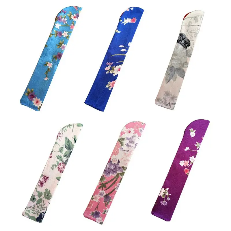 Elegant Folding Hand Fan Bag Holder Dustproof Protector Case Cover Wedding Party Gifts folding fan hand fan