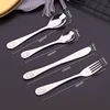 1pcs/1set Baby Teaspoon Spoon Food Feeding Fork Knife Utensils Set Stainless Steel Kids Learning Eating Habit Children Tableware 6