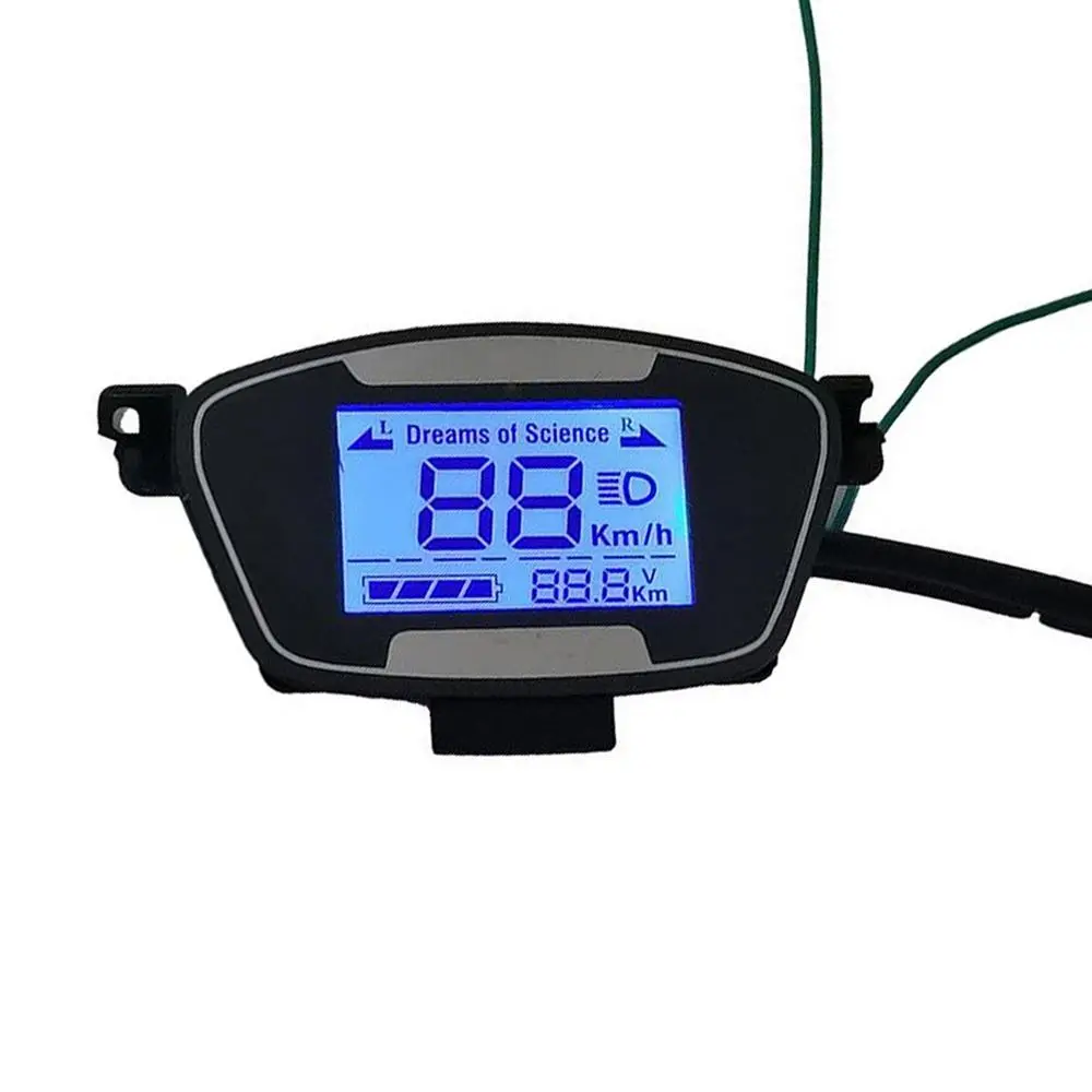 1Pcs 디스플레이 액세서리 Ebike 스쿠터 LCD 디스플레이 48-72V 6Pin 모터 속도계 화면(전기 자전거 E-Bike용 케이스 포함)