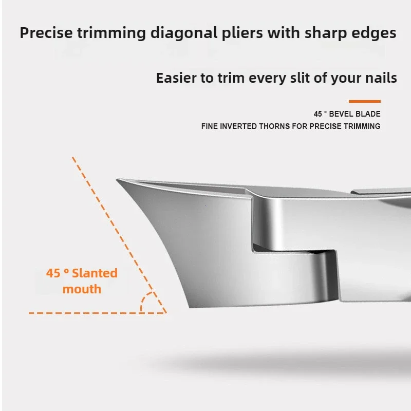 1pcs Toe Nail Clippers for Men Thick Ingrown Toenails Large Wide Jaw Opening Slanted Long Handle No Splash Fingernail Clipper