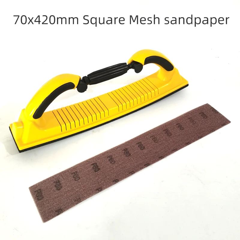 Rectangle Mesh Abrasive Dust Free Sanding Anti-blocking Dry Grinding Sandpaper 70/420mm 80 to 320 Grit Hook and Loop Sand Paper sandpaper set polish sand paper sandpaper tools