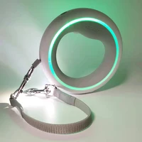 MOESTAR 2022 UFO Retractable Pet Leash 2 plus 3.0m Flexible Dog Traction Rope with Rechargeable LED Light Ring Shape 4
