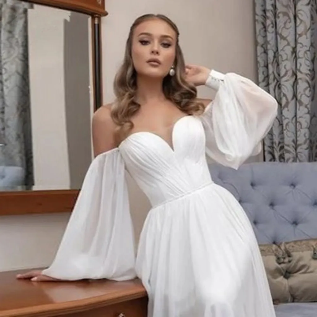 Wedding dress gloves wedding sleeve accessories White Detachable Sleeves Chiffon Wedding Arm Cover Long Puff Sleeves Photoshoot Decor for Woman Bride Accessories Bridal Gloves