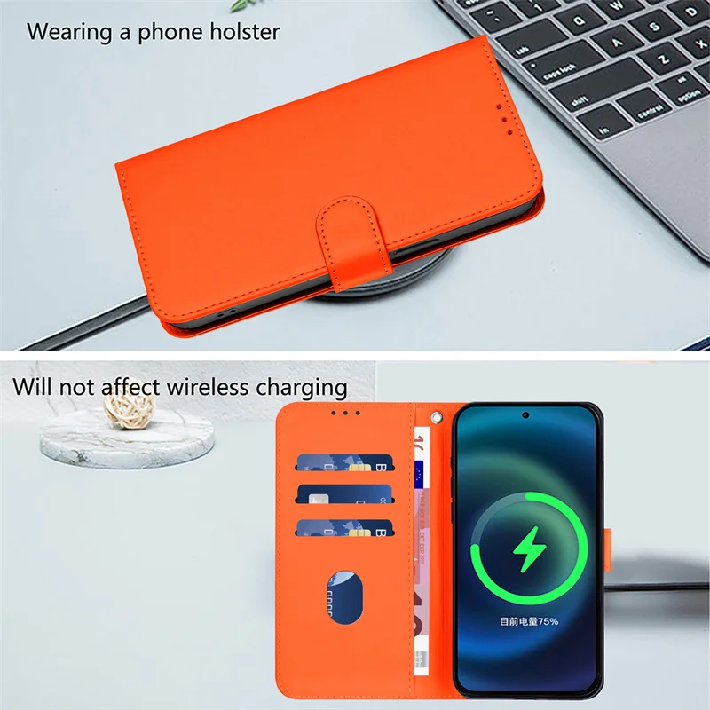 Dopamine Color Flip Stand Wallet Phone Case - Enhanced Protection and Style