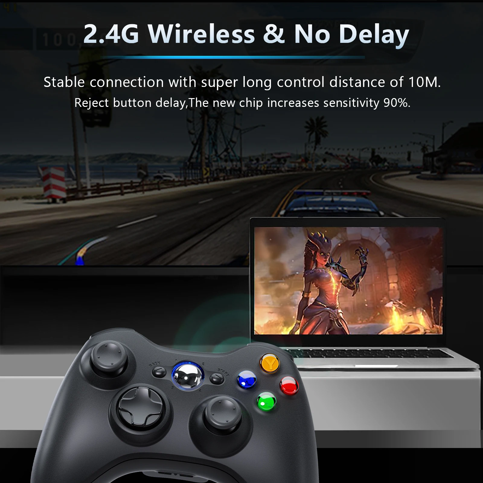 Gamepad Xbox 360 / Ʈѷ XBOX 360 ܼ 2.4G  ̽ƽ XBOX360 PC  Ʈѷ е