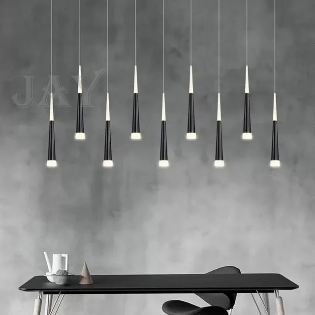 New Nordic LED tapered up and down luminous chandeliers modern minimalist living room bedroom stairs dining New Nordic LED tapered up and down luminous chandeliers modern minimalist living room bedroom stairs dining room bar chandelier