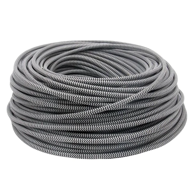 3 Core 0.75mm2 Fabric Cloth Covered Cable Vintage Light Cord 3 Wire  Electrical Wire Textile Flexible Power Cord - Electrical Wires - AliExpress