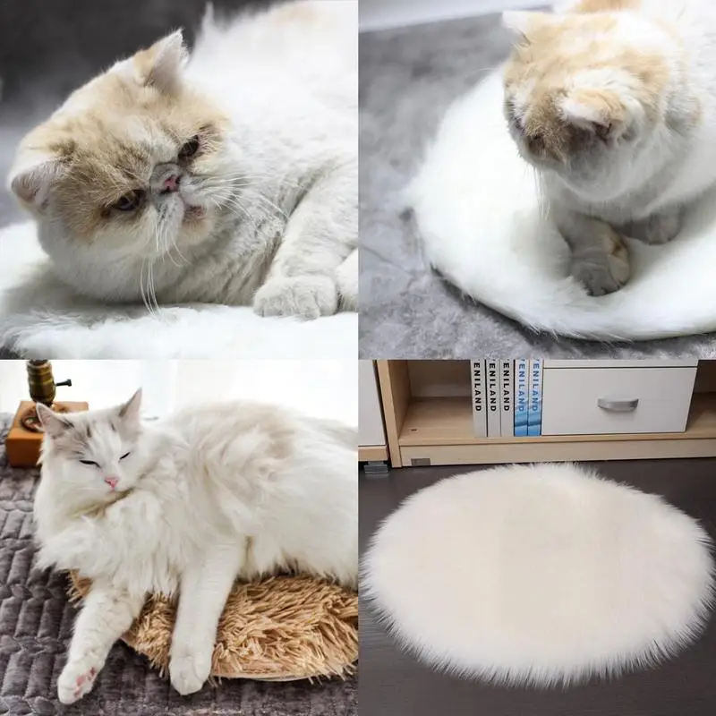 

Dog Heating Plush Pad Usb Electric Mat Constant Temperature Pet Bed Blanket Puppy Heater Portable Cat Winter Sleep Roud Cushion