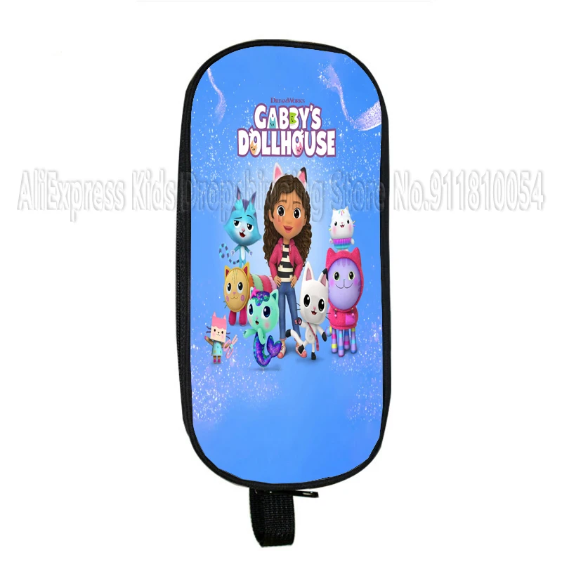 개비의 인형의 집 연필 케이스, 개비 고양이 다기능 펜 가방, 문구 화장품 연필 파우치, 학교 사무용품