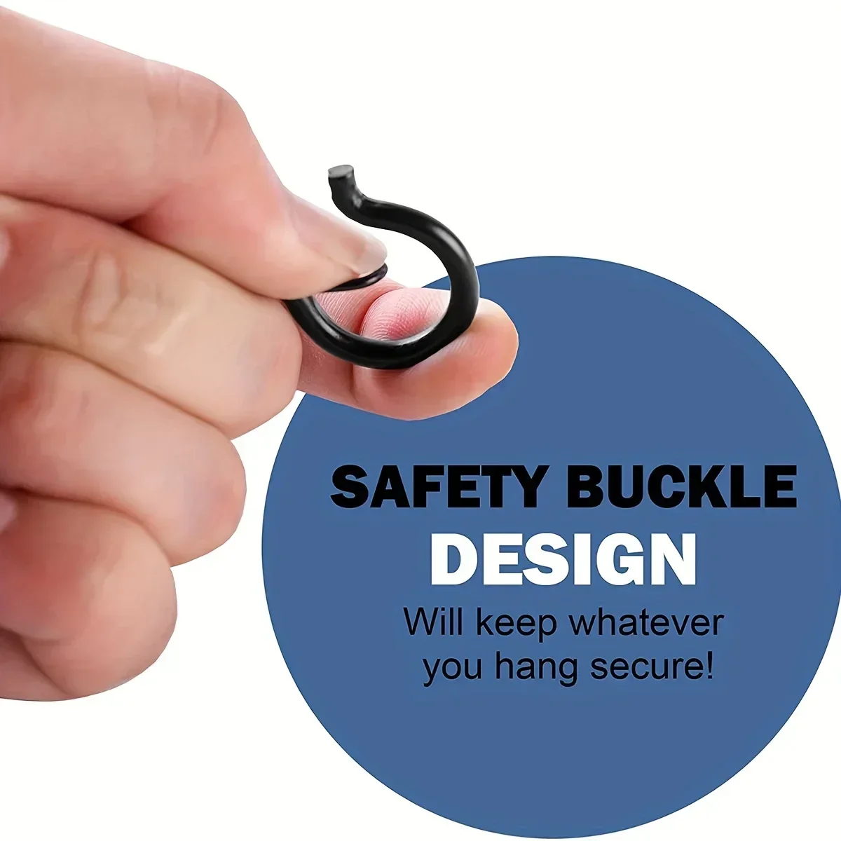 2/10PCS Q-Hanger Screw Hooks Hear Ceiling Hooks for Hanging Plant with Safety Buckle Stainless Steel Outdoor String Light