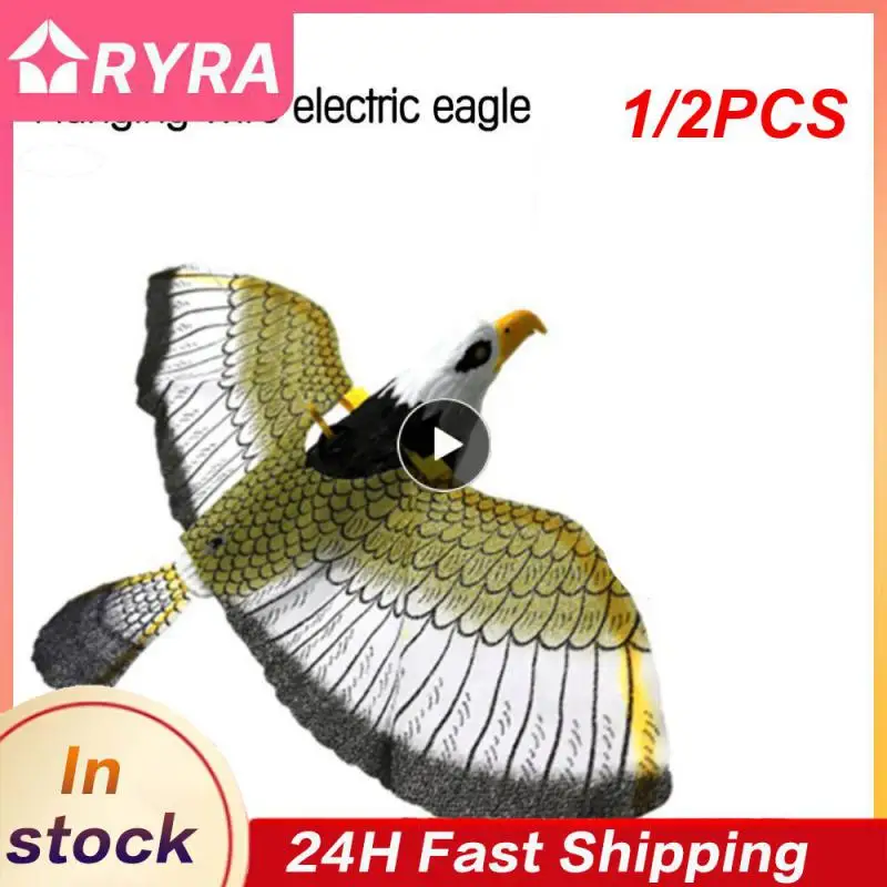 

1/2PCS Bird Repellent Hanging Eagle Flying Owl Repellent Scarer Decoy Protection Repellent Pest Control Scarecrow Garden Decor