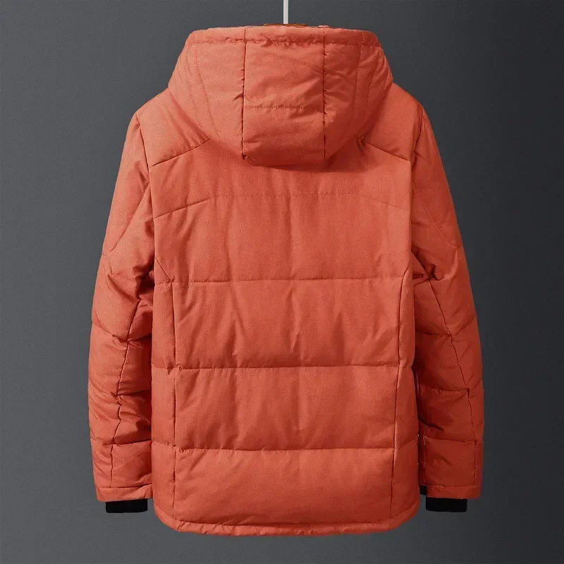 Men Down Jacket Hooded Outdoor Thick Parka-20 Degree Male White Duck Down Jacket Oversized Winter Parkas Warm Padded Snow Coat down jacket puffer jacket parka coat parkas coat