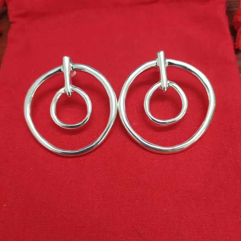 Yisheng alloy bead earrings, Silver clasp,  with logo, wholesale, new 2021, European fashion gift