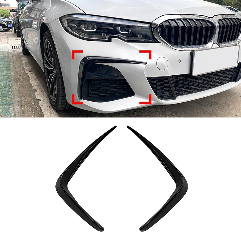 

Front Bumper Splitter Side Spoiler Air Vent Wind Knife Body Kits For BMW 3 Series G20 G21 G28 318i 320i 325i M Sport 2019-2022