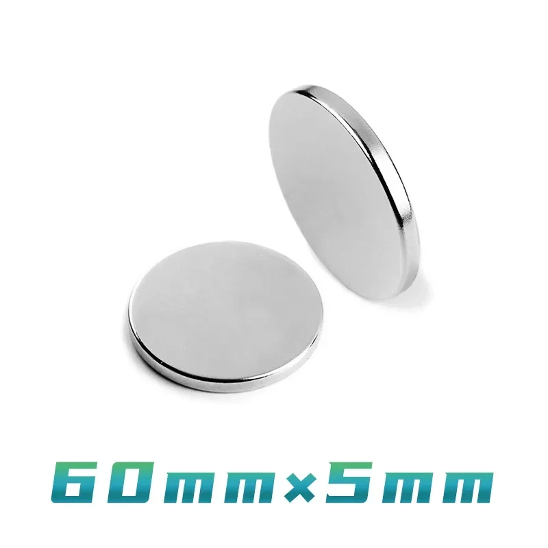 Round Magnet 60x5mm Super Strong Powerful Neodymium Magnets 60*5mm Disc Aimant Permanent Magnet Magnetic Materials