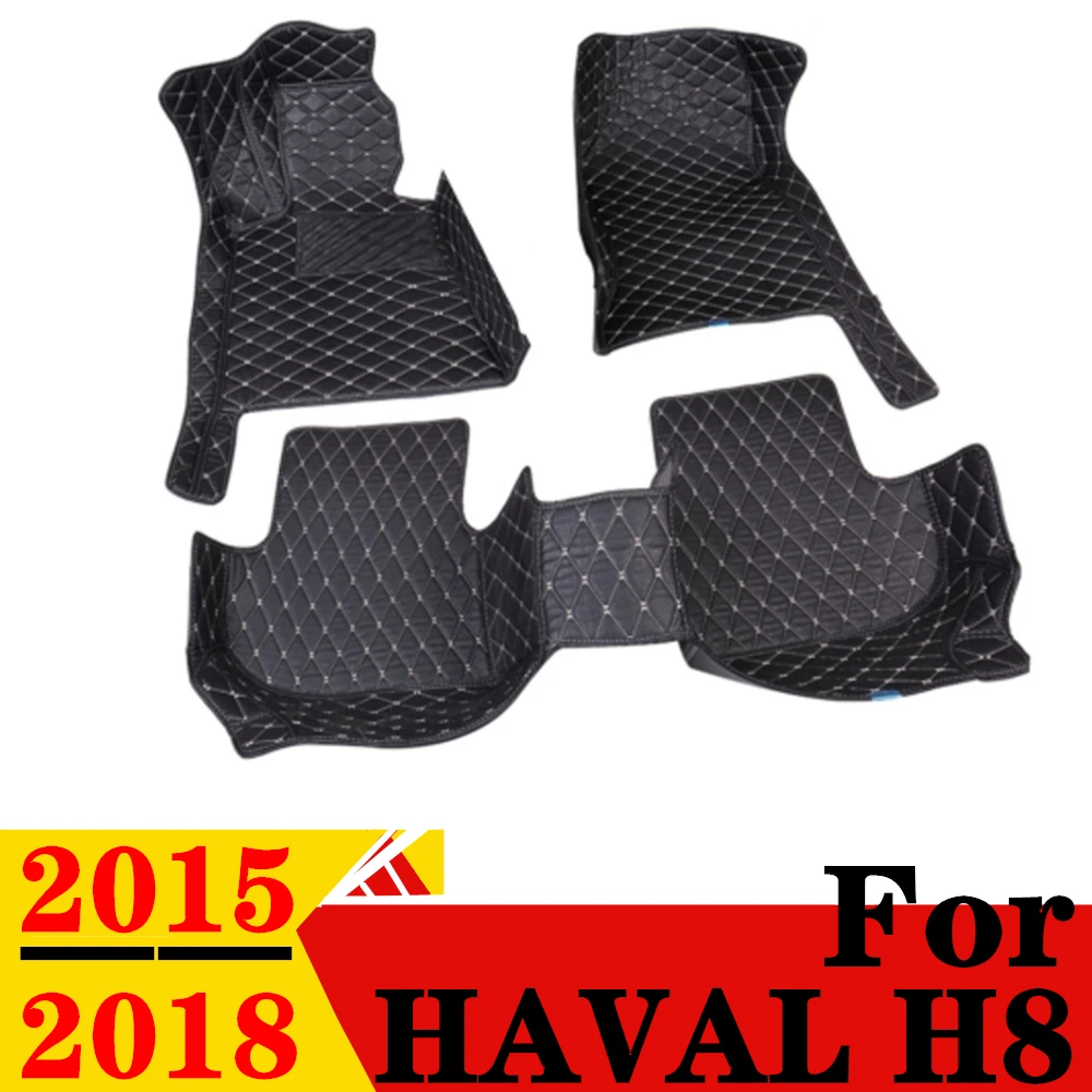 

Автомобильные коврики WZJ для Haval H8 2015 2016-2018, водонепроницаемые, из кожи XPE, под заказ, передние и задние напольные покрытия, автозапчасти, коврик