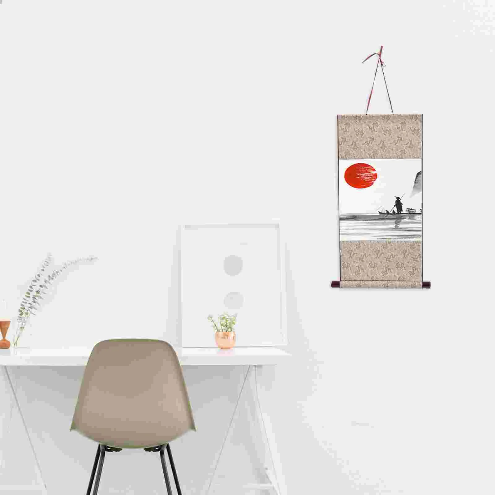 두루마리 한자 서예 공백 그림, 벽 글씨, 걸이식 잉크, Xuan 장식, 브러시 프랩퍼