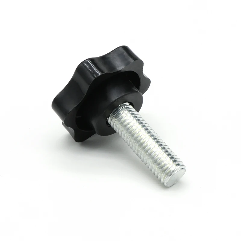 5/10pcs M4-M10 Thread Star Shaped Head Screw Bolt Knob for Industry Equipment Plastic Carbon Steel plastic star knob
