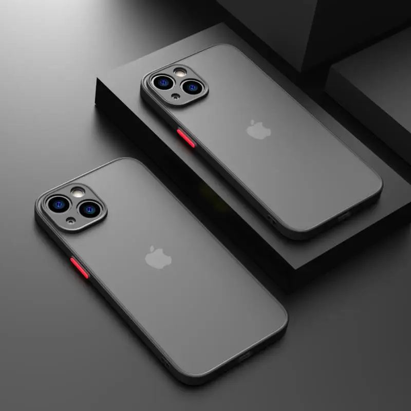 Armor Translucent Matte Phone Case for iPhone 17 Pro Max Air 16 15 14 Plus 13 12 11 Mini Pro Max Back Shockproof Cover Cases 1