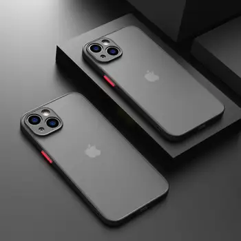 Armor Translucent Matte Phone Case for iPhone 17 Pro Max Air 16 15 14 Plus 13 12 11 Mini Pro Max Back Shockproof Cover Cases 1