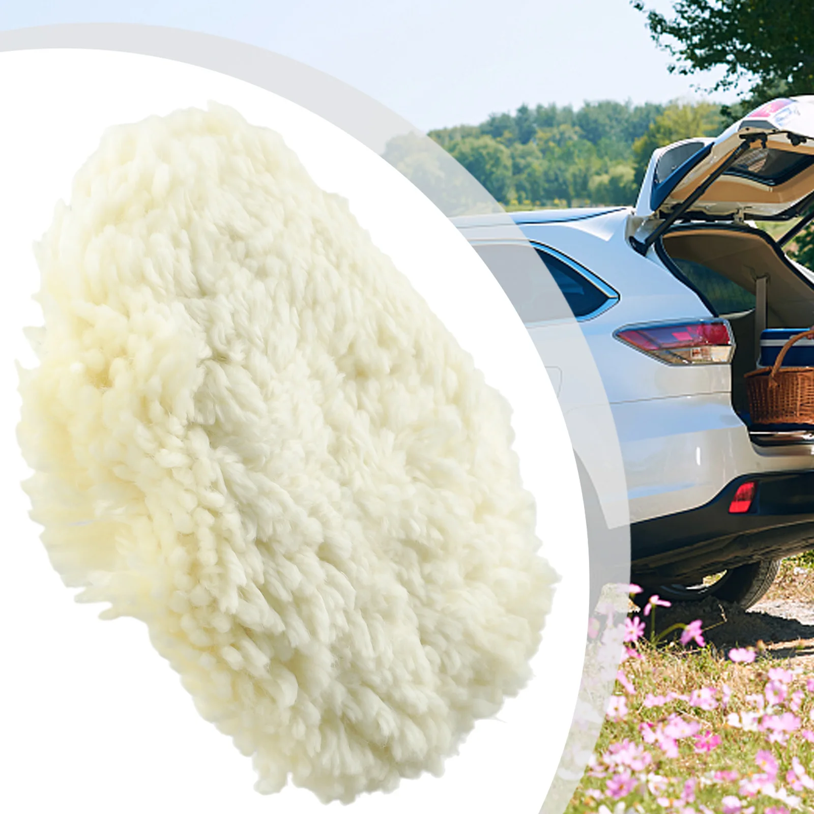 

Wool Polished Bonnet Pad 5 Inch/6 Inch Parts Polishing Machines Soft Wool Bonnet Pad Electric Grinding Furniture